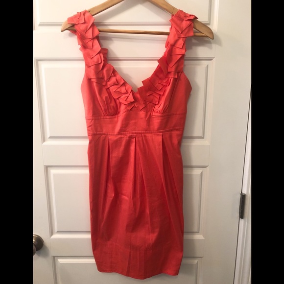 BCBGMaxAzria Dresses & Skirts - BCBG coral dress - Size 4